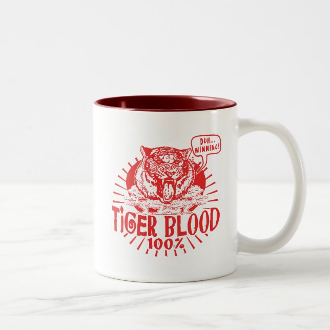 Jag har Har Tiger Blood Två-Tonad Mugg (Höger)