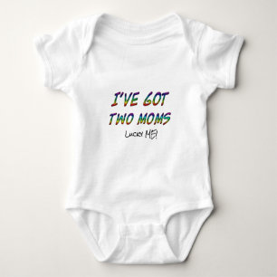 Jag har har två mammor, tur! Offerttypografi, HBT- Tee