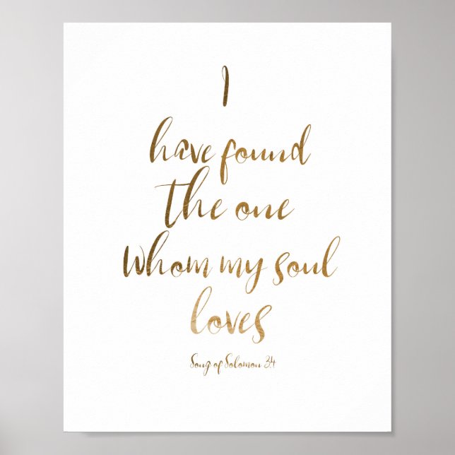 Jag har hittat bibelns ena Bröllop-tecken Poster (Framsidan)