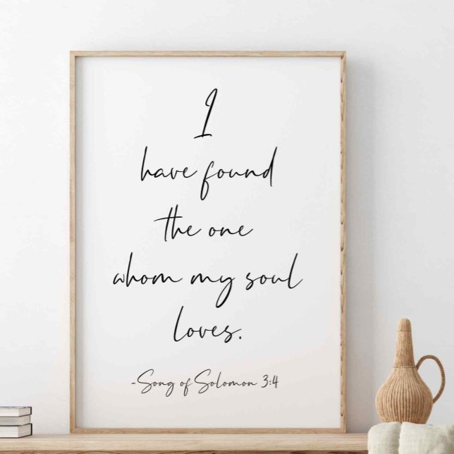 Jag har hittat det ena, Sång i Solomon 3:4 Poster (Skapare uppladdad)