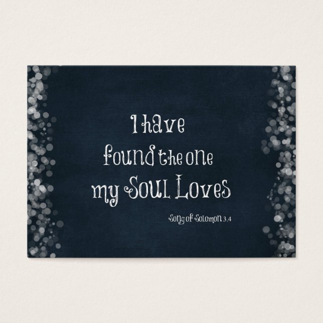 Jag har hittat en min Soul Kärlek Bible Verse Visitkort (Framsidan)