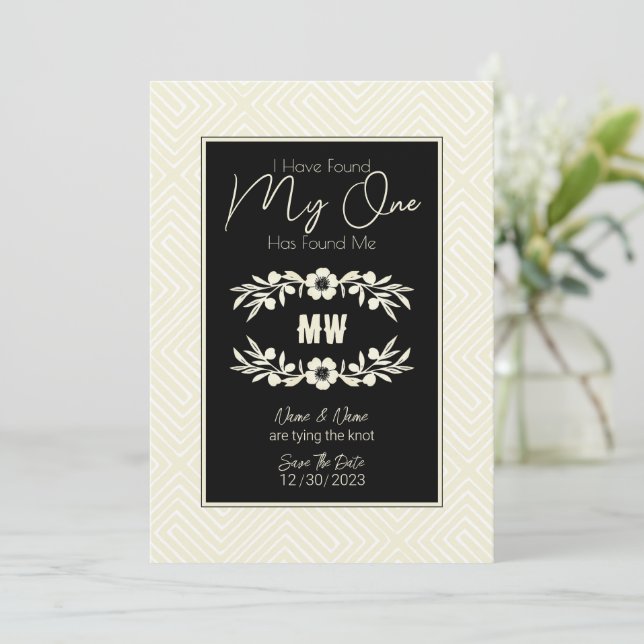 Jag har hittat MY ONE Tribal African Bröllop Spara Datumet (Stående Fram)