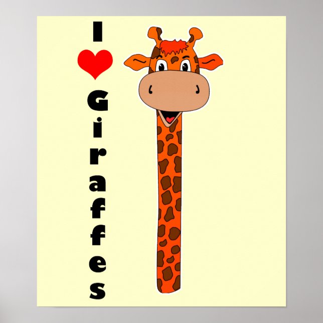 Jag har hjärtgiraffe poster (Framsidan)