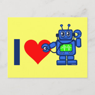 Jag har hjärtrobot vykort