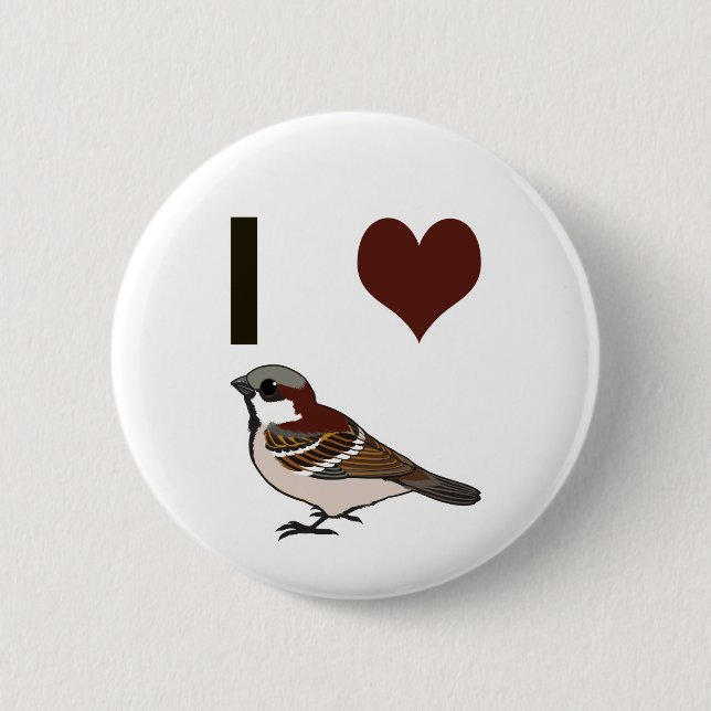 Jag har hjärtsparvar knapp (Framsida)