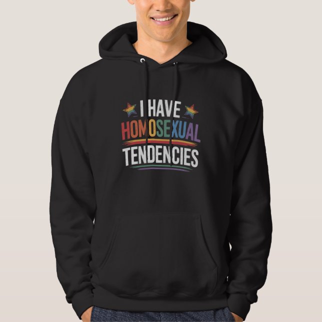 Jag har homosexuella tendendendendensamheter, HGBT Hoodie (Framsida)