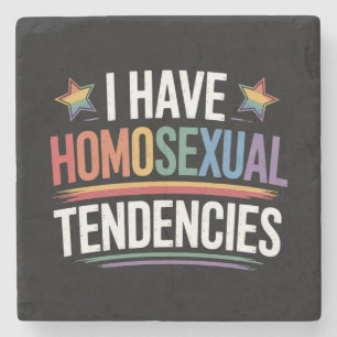 Jag Har Homosexuella Tendenser HBTQ Stolthet Regnb Stenunderlägg