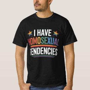 Jag Har Homosexuella Tendenser HBTQ Stolthet Regnb T Shirt