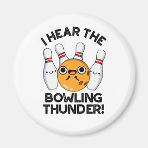 Jag har hört Bowling Thunder Funny Sports Pun Magnet