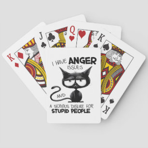 Jag Har Ilska Problem Roligt Kattälskare Present Casinokort