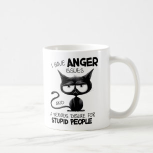 Jag Har Ilska Problem Roligt Kattälskare Present Kaffemugg