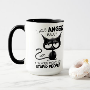Jag Har Ilska Problem Roligt Kattälskare Present Mugg