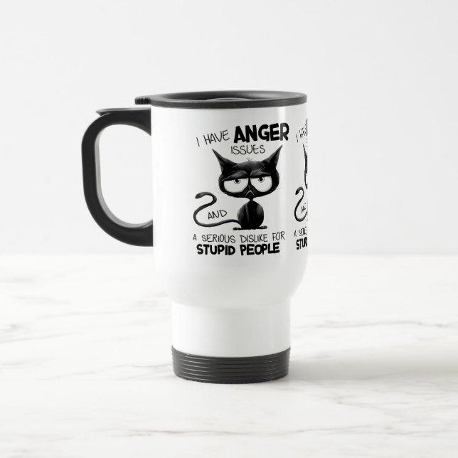 Jag Har Ilska Problem Roligt Kattälskare Present  Resemugg (Vänster)