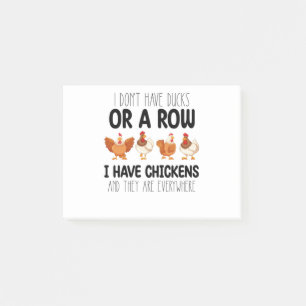 Jag Har Inga Ankor Eller En Rad Jag Har Kycklingar Post-it Block