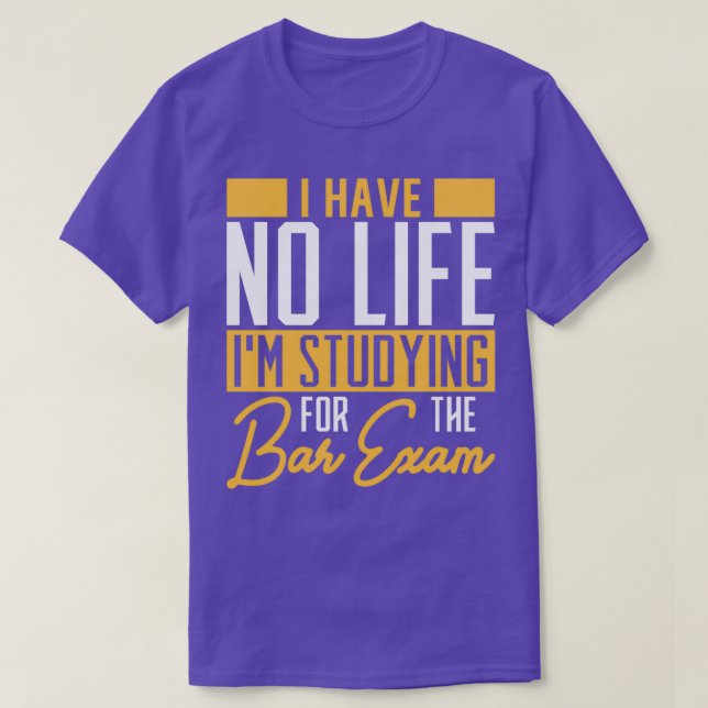 Jag har inga livstudier för Pub Exam Bartender T Shirt (Design framsida)