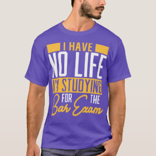Jag har inga livstudier för Pub Exam Bartender T Shirt