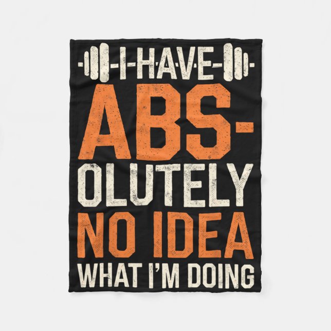 Jag har ingen aning om vad jag gör Gym Funn. Fleecefilt (Framsidan)