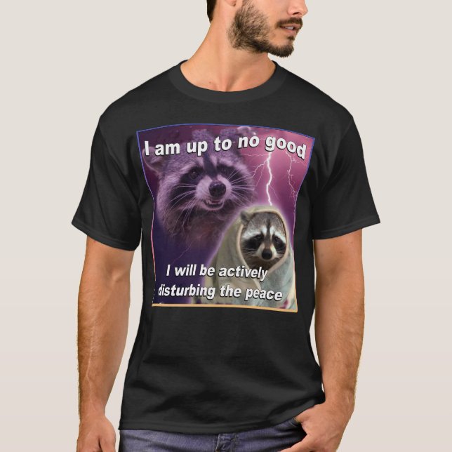 Jag har ingen Bra Raccoon Meme Shirt T (Framsida)