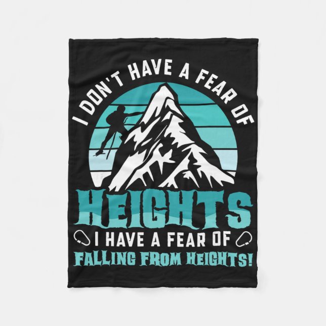 Jag Har Ingen Rädsla För Höjder - Bouldering Klipp Fleecefilt (Framsidan)