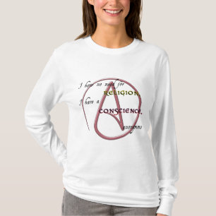 Jag har inget behov för religion med ateistsymbol t shirt