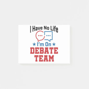 Jag har inget liv i debattgruppen post-it block