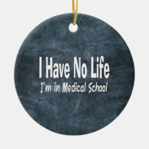 Jag har inget liv Im i den roliga medicinsk Julgransprydnad Keramik