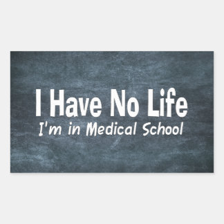 Jag har inget liv Im i den roliga medicinsk Rektangulärt Klistermärke