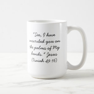 Jag har inskrivet dig på handflatorna av min kaffemugg
