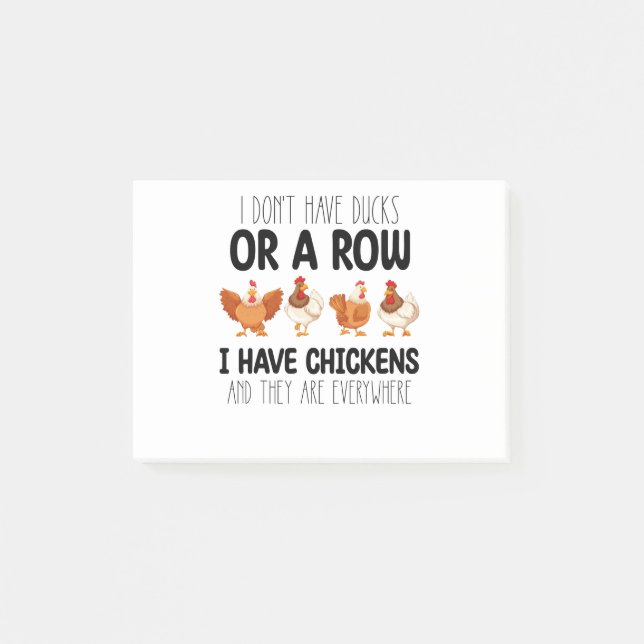 Jag har inte Anka eller en rad jag har kycklingar  Post-it Block (Framsida)