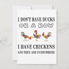 Jag har inte Anka på en rad jag har kycklingar Julkort