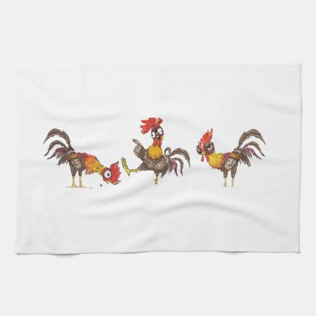 Jag har inte Anka på en rad jag har kycklingar Kökshandduk (Horisontell)