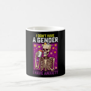 Jag Har Inte Ett Kön Jag Har Ångest Icke-Binär Kaffemugg
