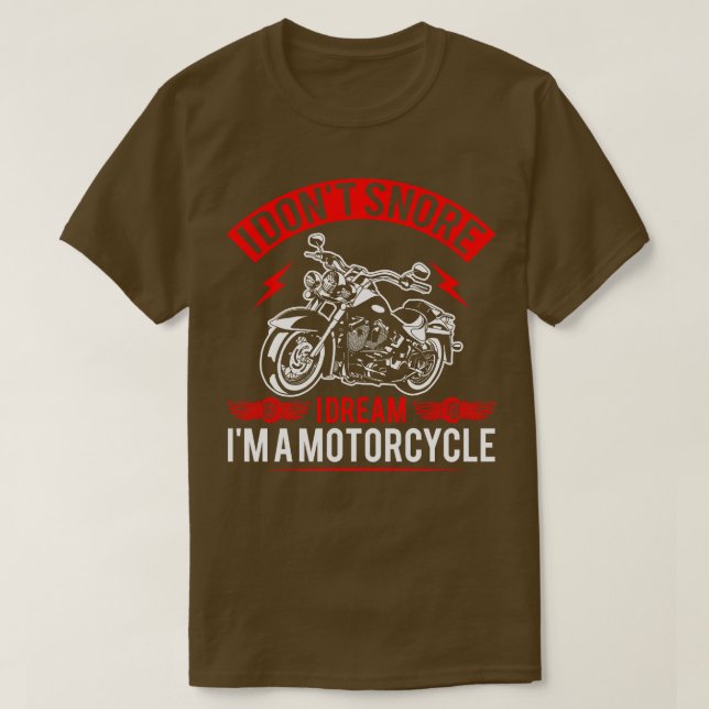 Jag har inte fixat mig vid en motorcykel. t shirt (Design framsida)