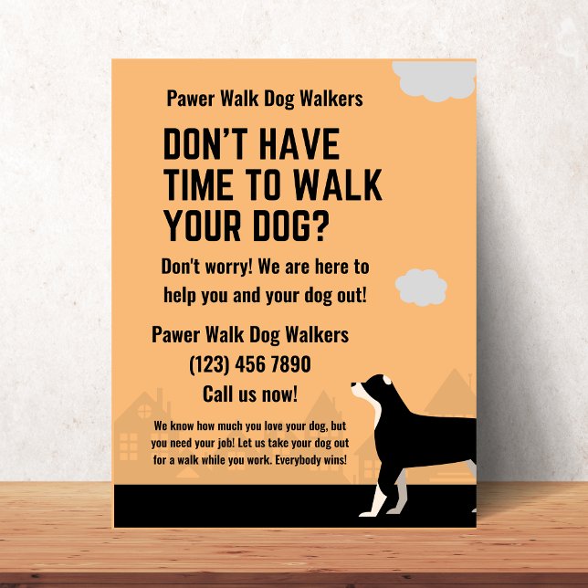 Jag har inte tid att gå på din hund Walker Flyer (Don't Have Time To Walk Your Dog Walker Flyer
)