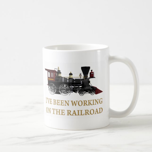 Jag har jobbat på järnvägen kaffemugg (Höger)