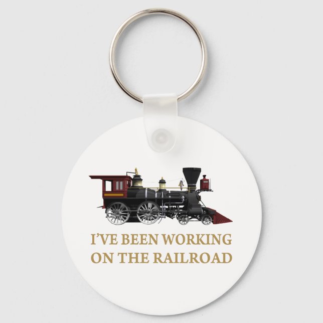 Jag har jobbat på järnvägen nyckelring (Framsida)
