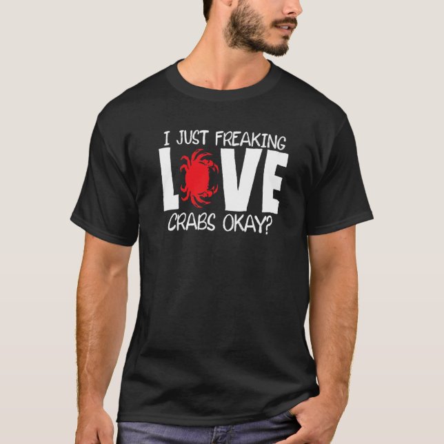 Jag har just fryst Kärlek krabb. T Shirt (Framsida)