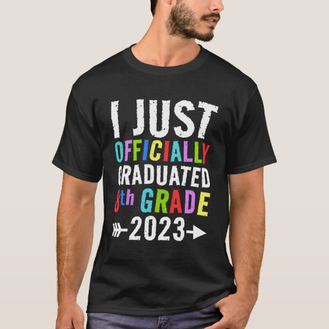 Jag har just studerat 8:e Klass 2023 Studenten Py T Shirt (Framsida)
