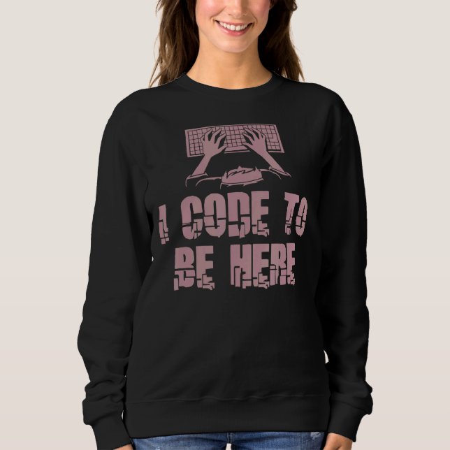 Jag har kod för att vara här i programplaneringen  t shirt (Framsida)