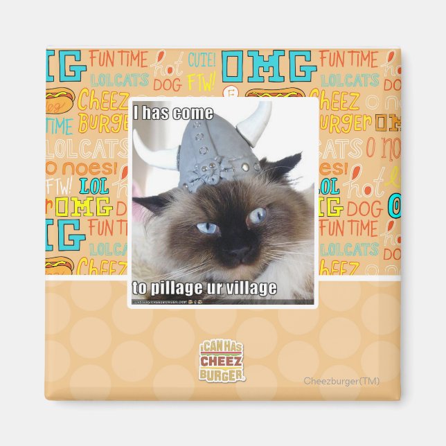 Jag har kom att plundra byn magnet (Framsidan)