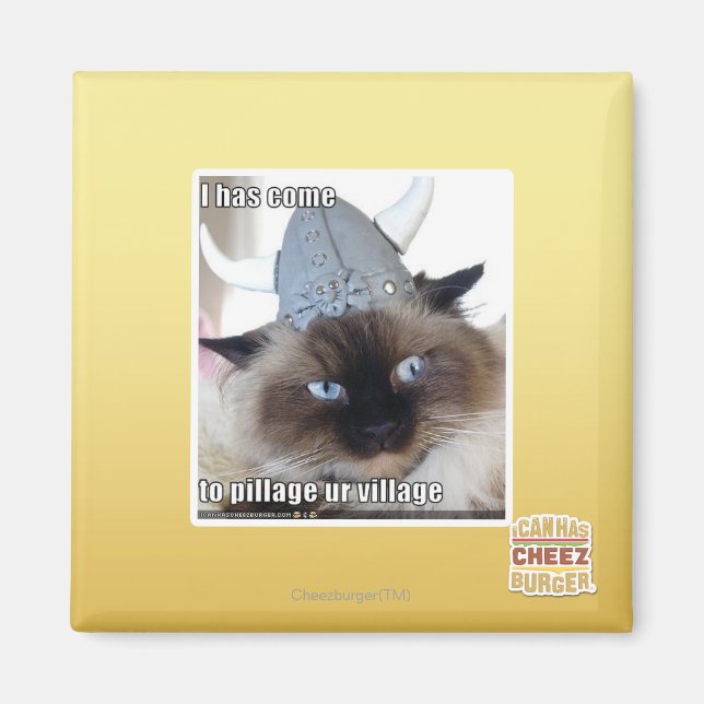 Jag har kom att plundra byn magnet (Framsidan)
