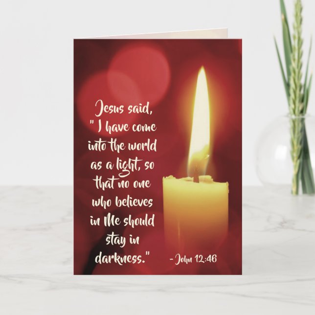 Jag har Kom som ljus, John 12:46 jul Helgkort (Framsida)