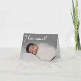 Jag har kommit till Baby Photo Birth-annonsen Meddelande