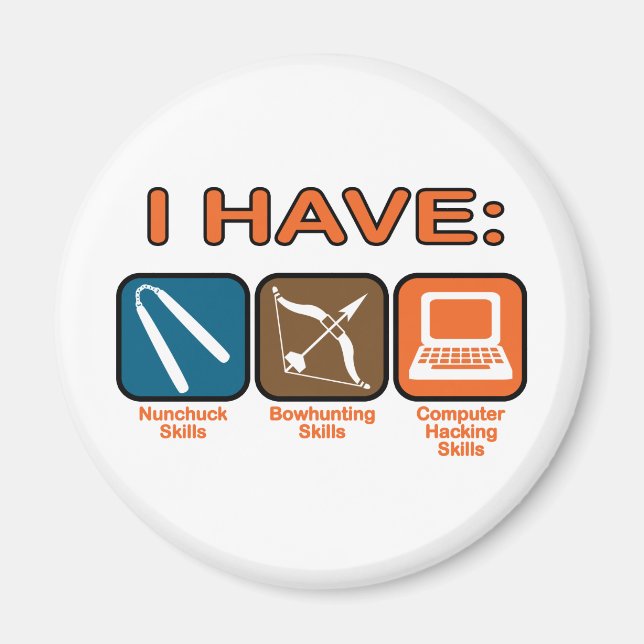 Jag har kompetens Napoleon Dynamite Magnet (Framsidan)