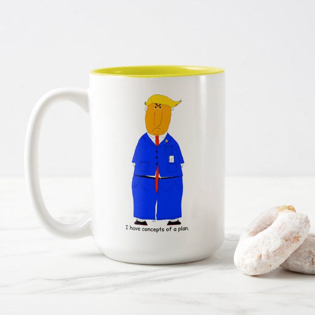 Jag har koncept för en Trump-mugg Två-Tonad Mugg (Med munk)