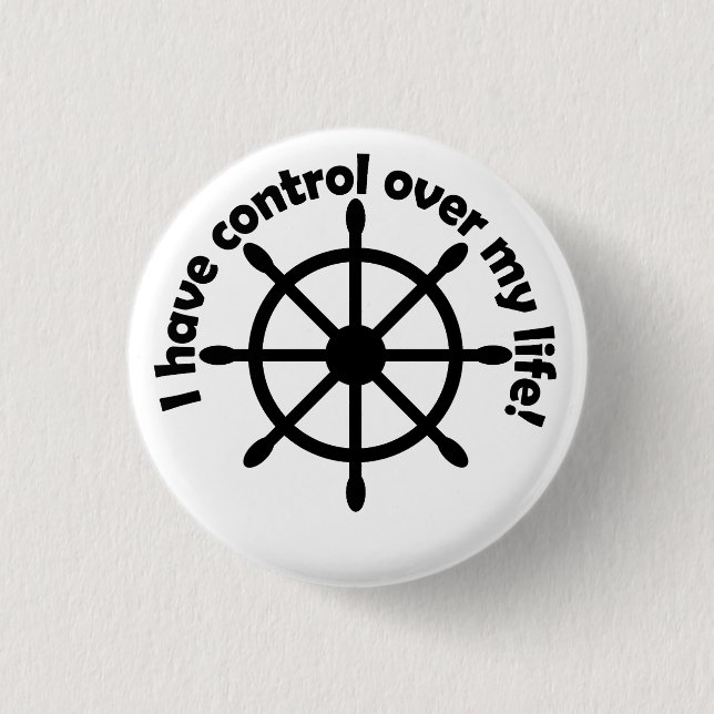 Jag har kontroll över mitt liv! knapp (Framsida)