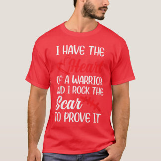 Jag har krigarhjärta Rockhe Scar CHD-medvetenhet T Shirt