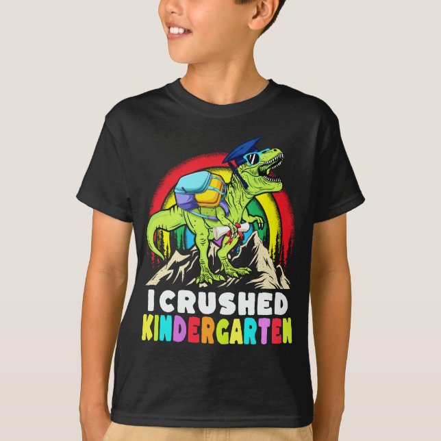 Jag har krossat Kindergarten Dinosaur T Rex klass  Shirt (Framsida)