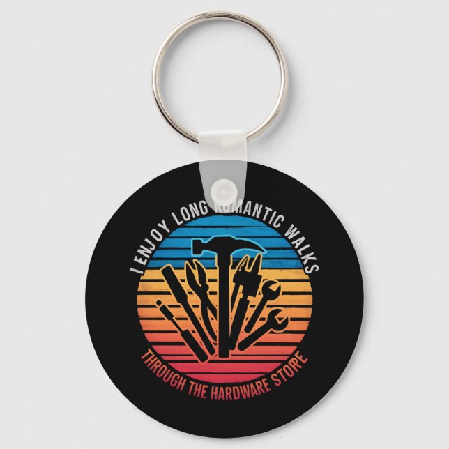 Jag har långa romska rörelser genom maskinvaran nyckelring (Framsida)