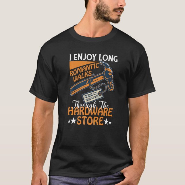 Jag har långa romska rörelser genom maskinvarans S T Shirt (Framsida)